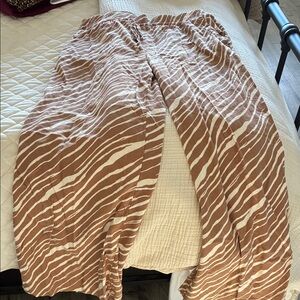 a new day Tan and Cream Zebra Striped Pants